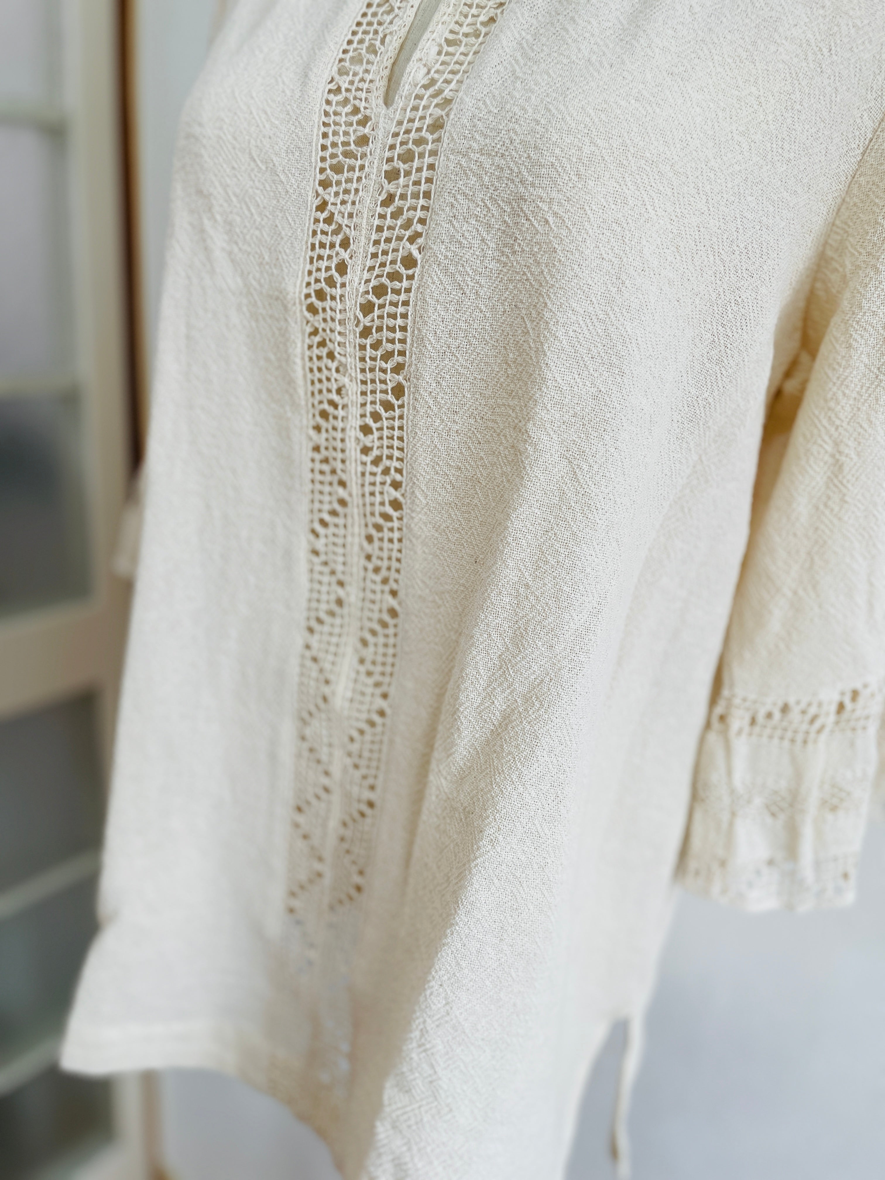 Color crudo de túnica | きなりのアオポイチュニック