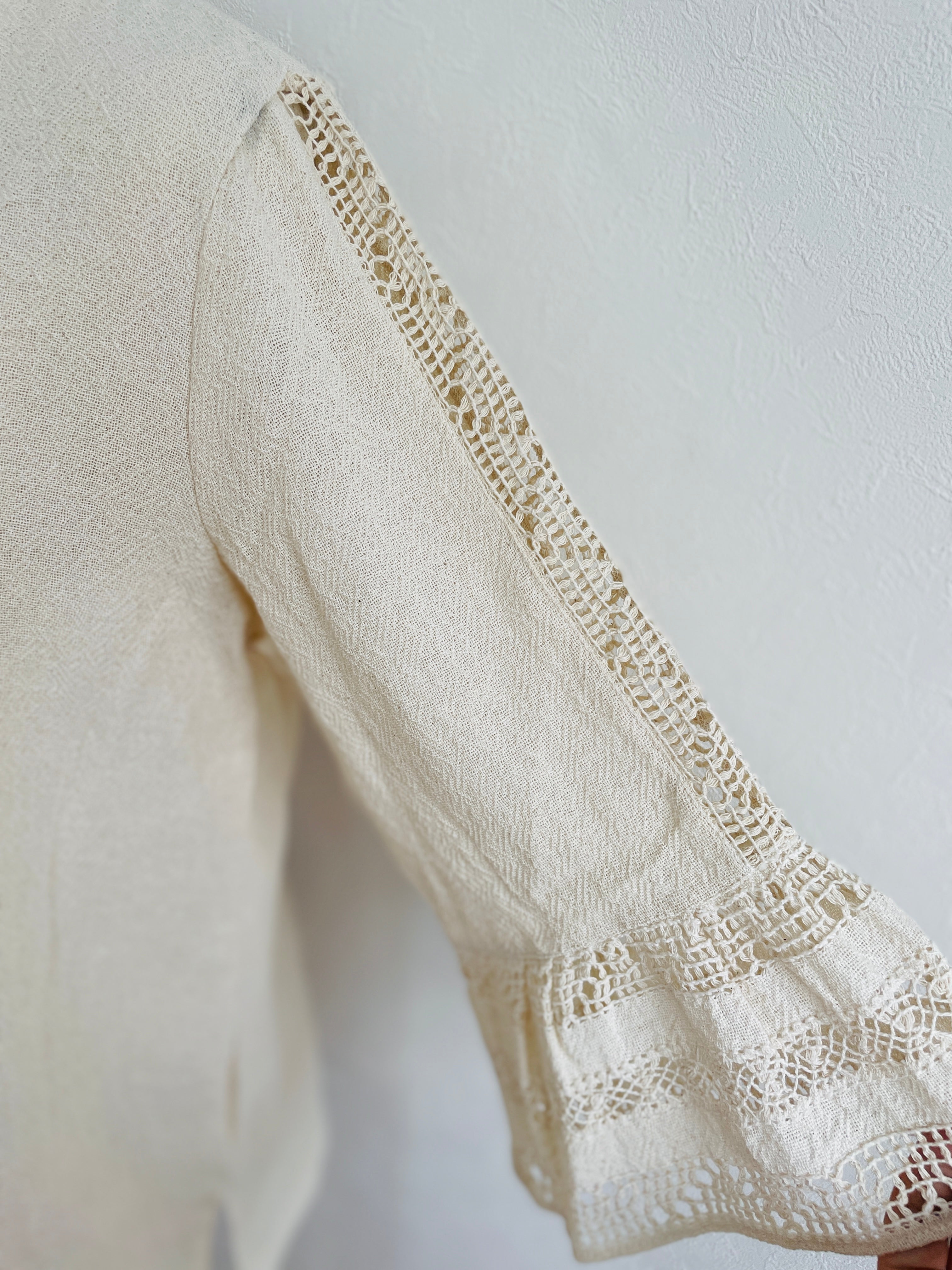 Color crudo de túnica | きなりのアオポイチュニック