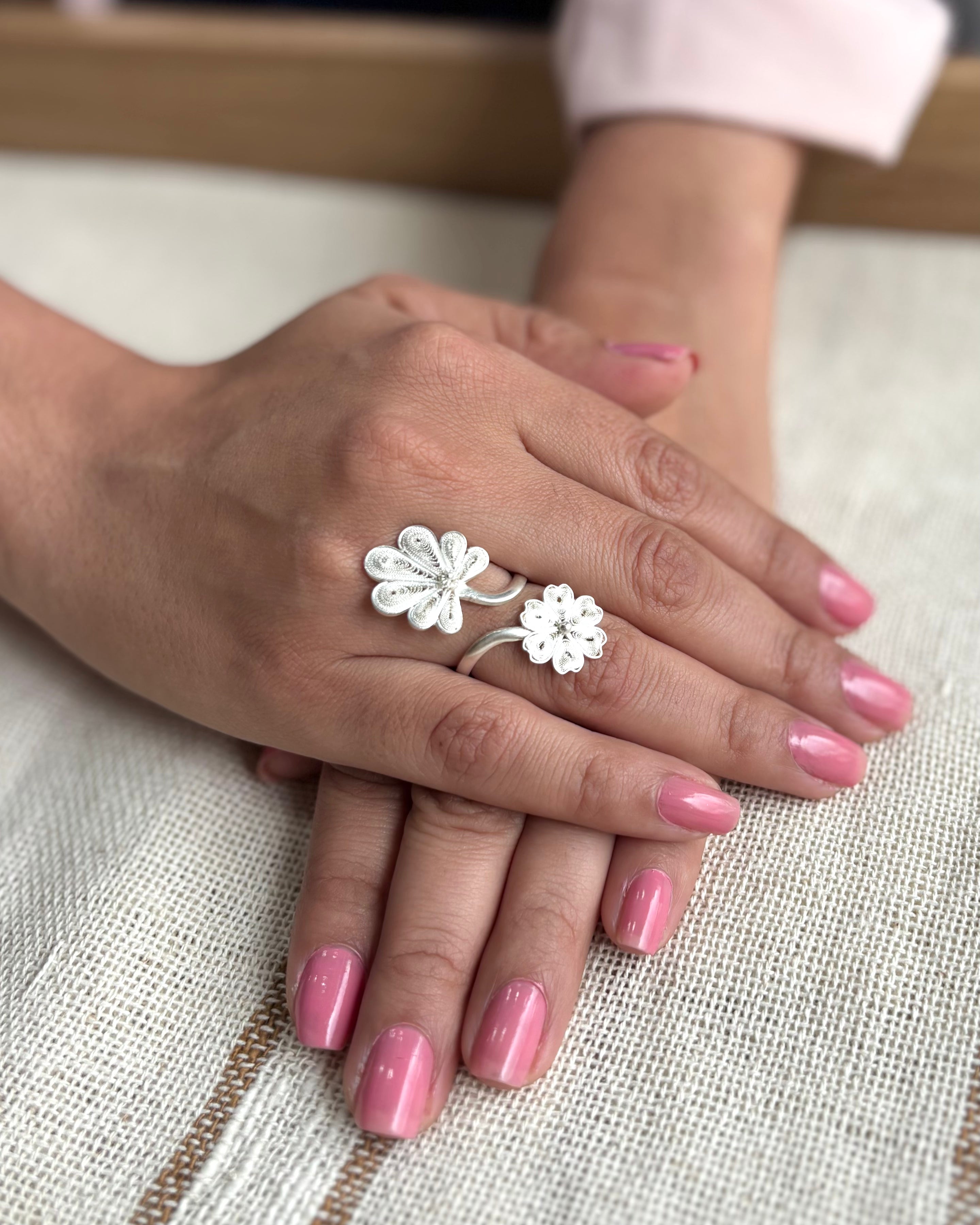 Dos flores|ふたつ花リング