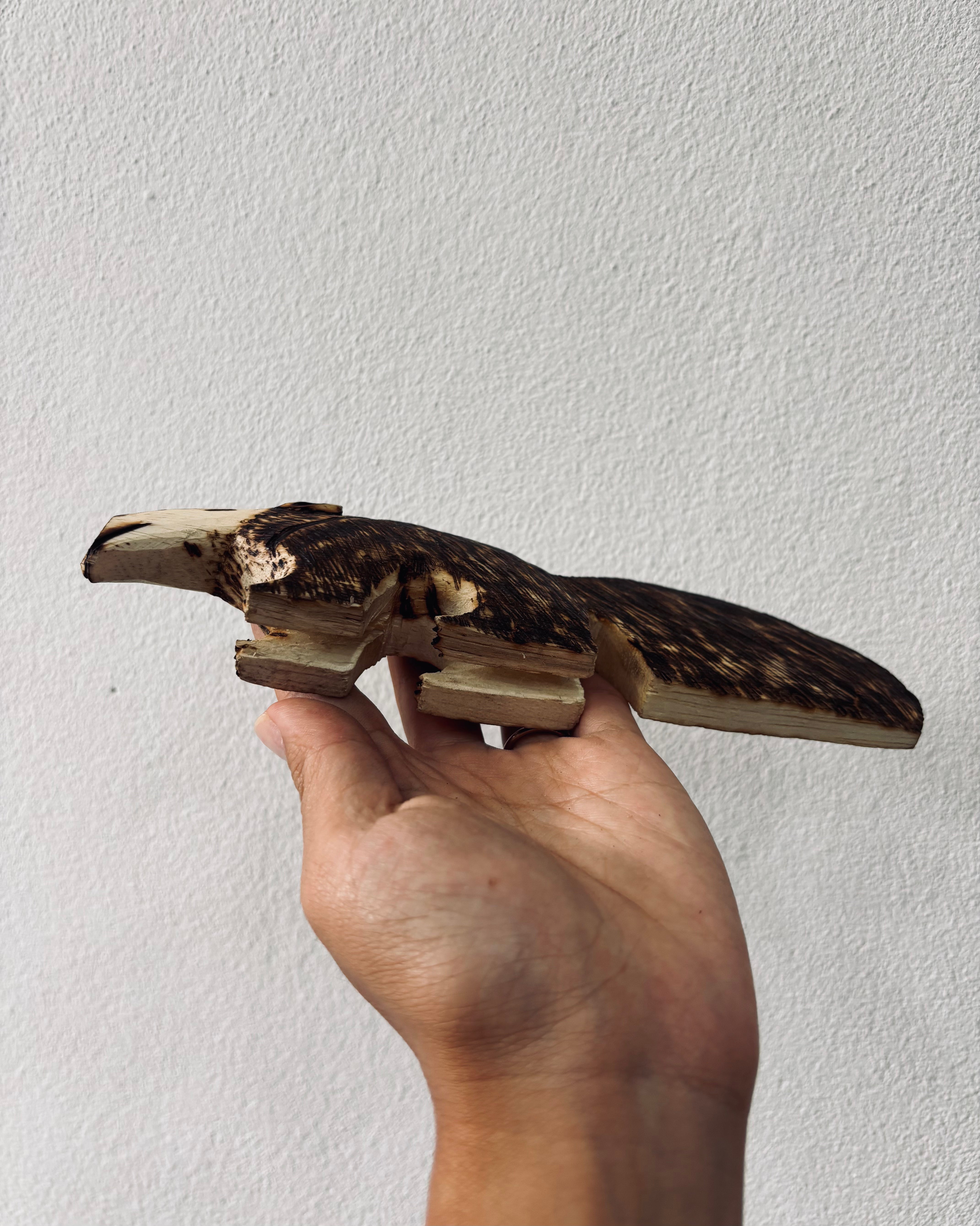 森を歩く ― Ava族 木彫りアリクイ