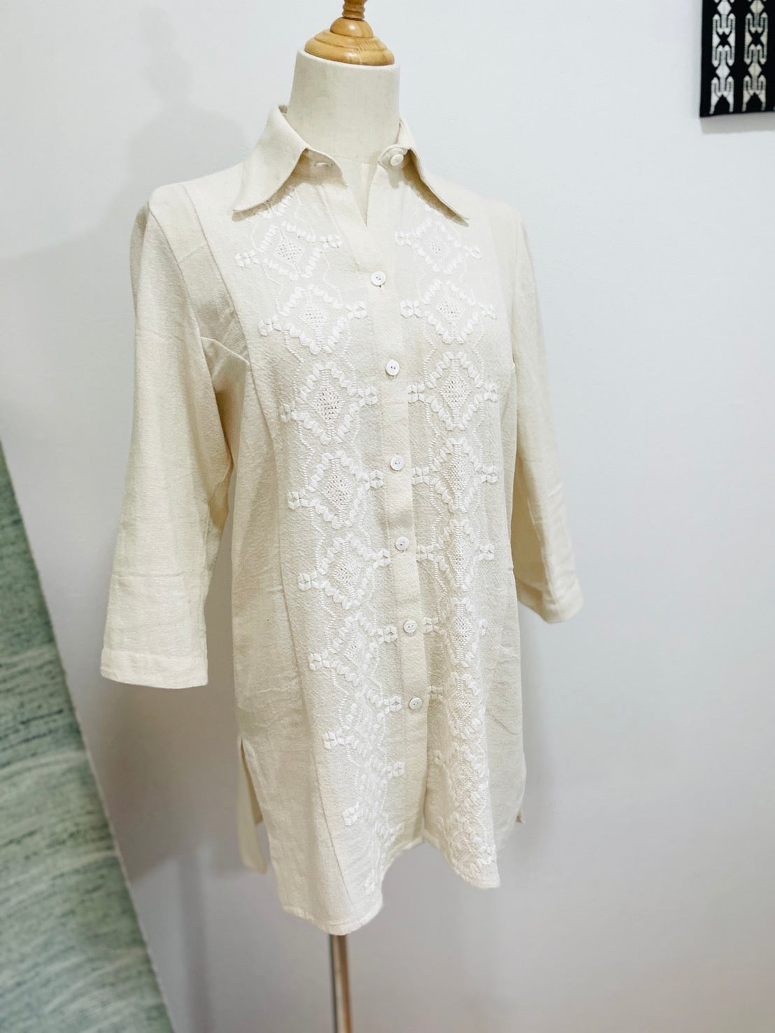 アオポイシャツブラウス