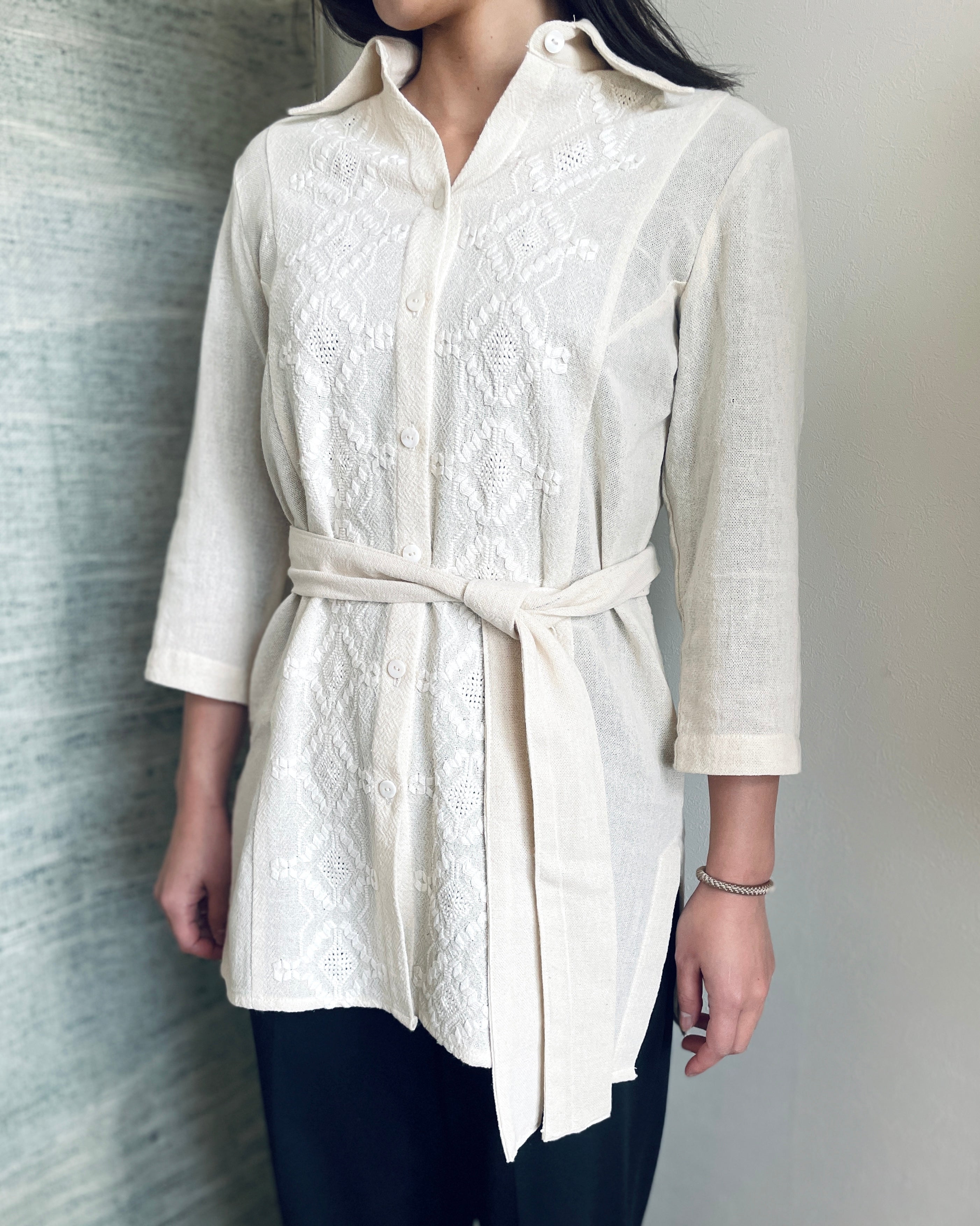 アオポイシャツブラウス