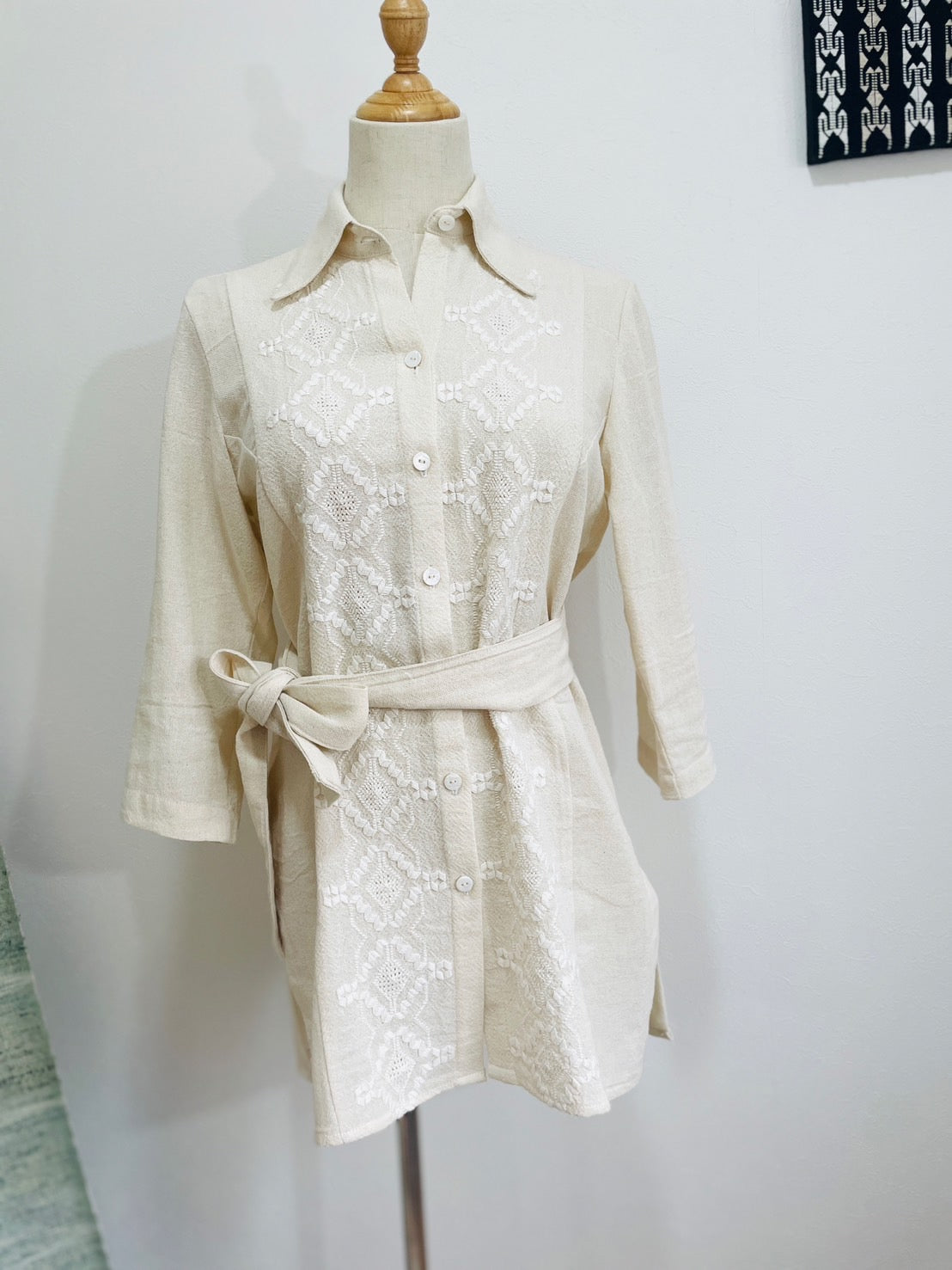 アオポイシャツブラウス